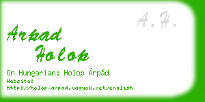 arpad holop business card