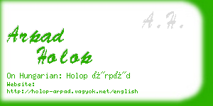 arpad holop business card